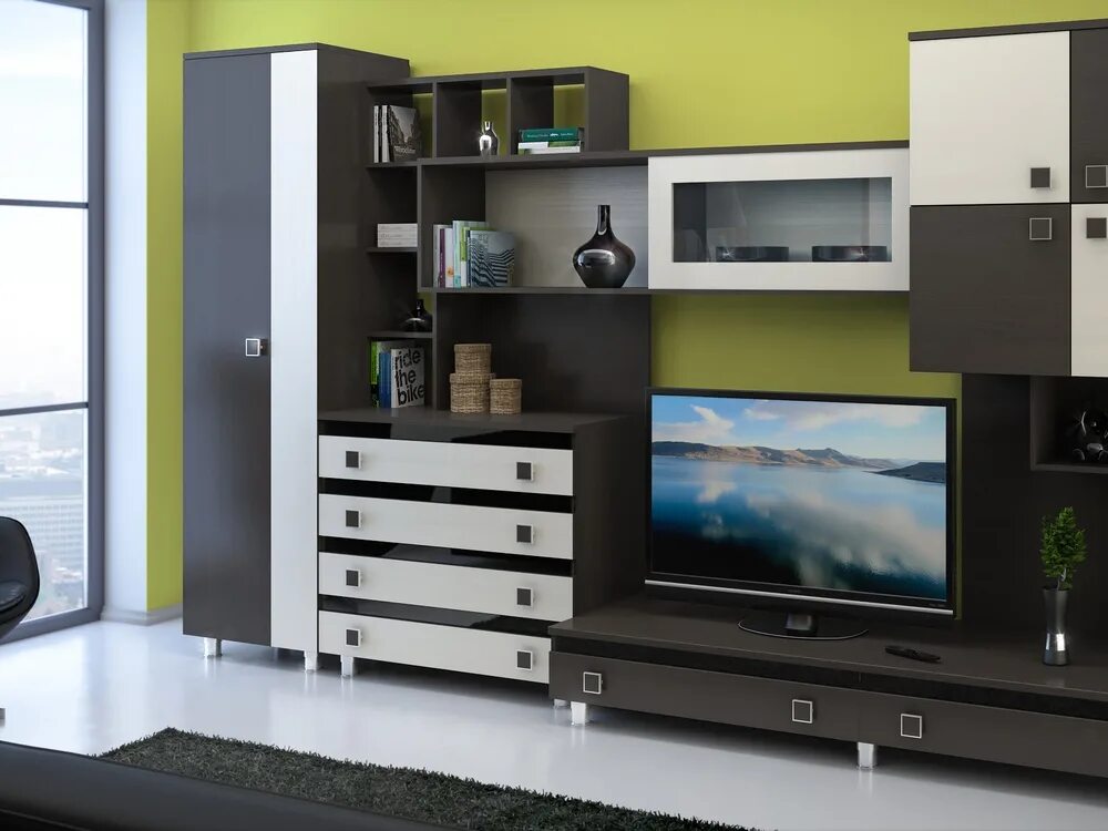 Купить мебель в новосибирске фото Купить Модульная стенка "Громада" по цене product_price руб в Новосибирске в инт