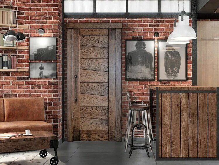 Купить межкомнатную дверь в стиле лофт Двери в интерьере Home, Google images, Home decor