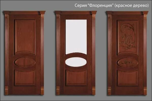 Купить межкомнатные двери в нальчике фото Межкомнатная дверь "Флоренция" (красное дерево)