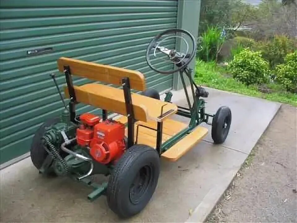Купить мини самоделку Video of homemade 3hp Briggs & Stratton Buggy. The buggy has an upside down car 