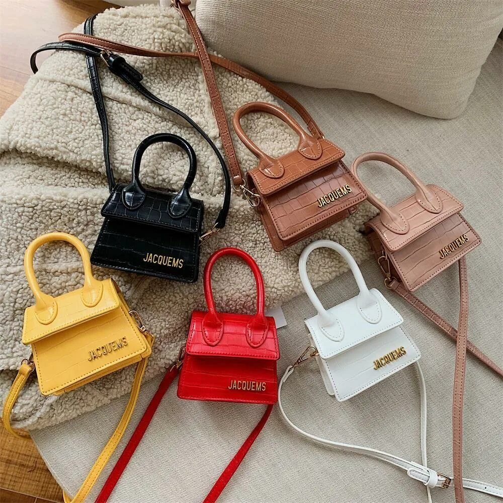 Купить мини сумочку Yellow Color Daily New Trendy PU Leather Handbag One-shoulder Messenger Bag Mini