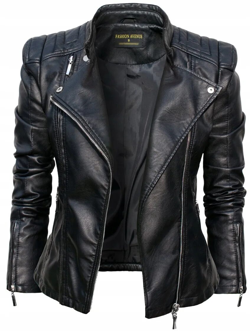 Купить модную кожаную куртку Купить #100 FASHIONAVENUE кожаная косуха мото BIKER_M: отзывы, фото и характерис