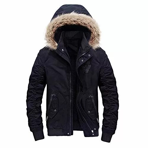 Купить модную мужскую куртку зима Купить пуловеры Challeng-Jacken Winterjacke Herren Mantel Winter Warm Hooded Zip