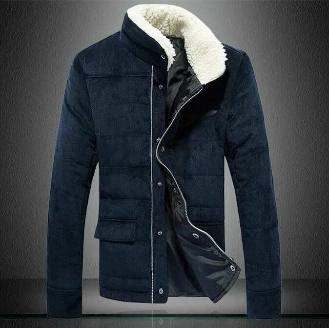 Купить модную мужскую куртку зима Click to Buy 2015 Men's Winter Jacket Fashion Cotton-Padded Corduroy Vintage Out