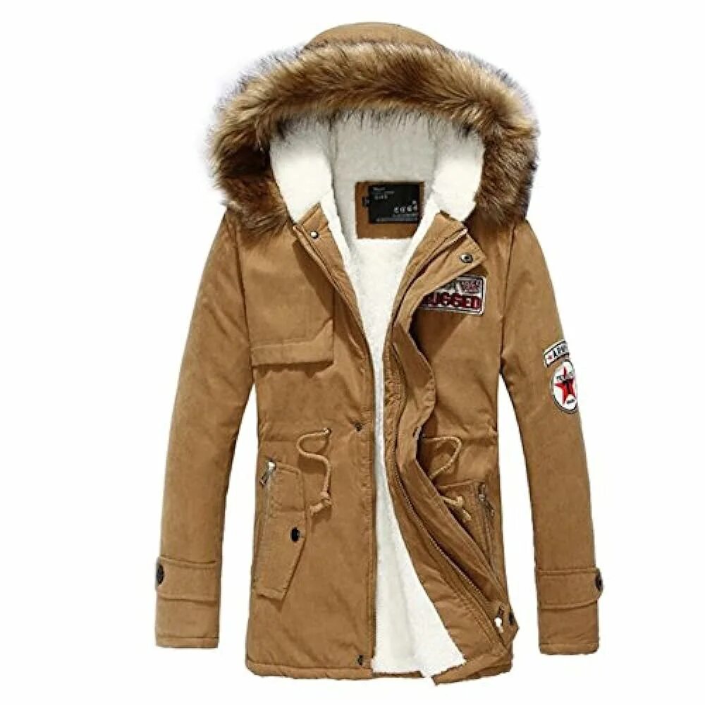 Купить модную мужскую зимнюю куртку в москве Купить мужские куртки BBWAY Winterjacke Herren Parka Jacke Kapuze Sweatjacke Ste