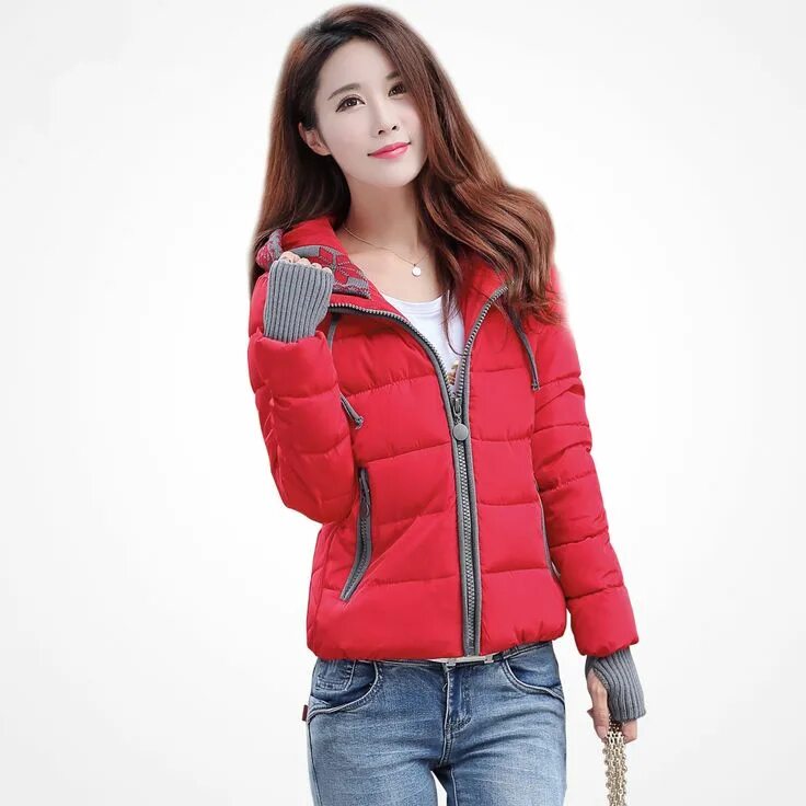 Купить модную недорогую куртку женскую Click to Buy L-3XL Large Size Ladies Fashion Down Coat Autumn Winter Jacket Wome