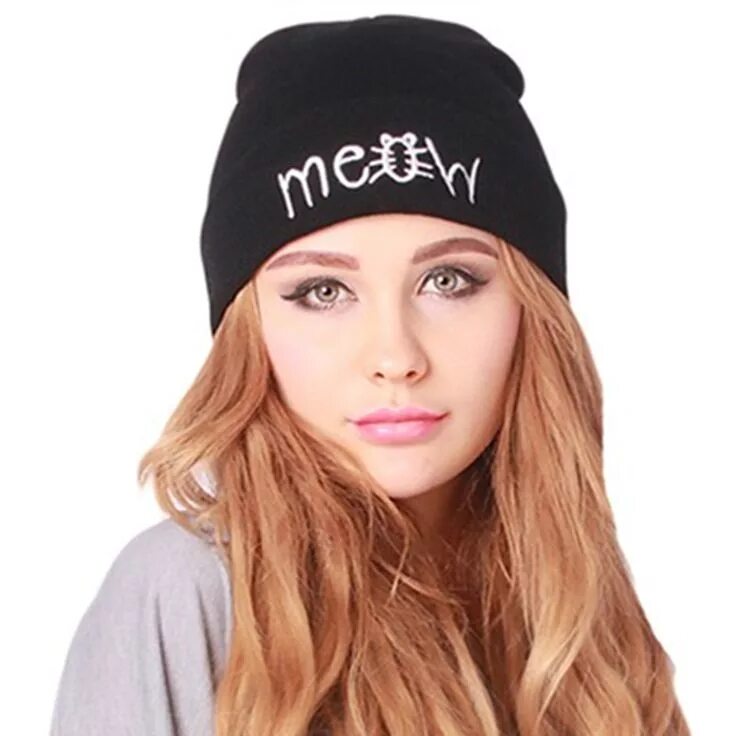 Купить модную шапку Pin van Stichting Zwerfdieren in Dahab op Webshop - Gebreid, Zwart en Winter