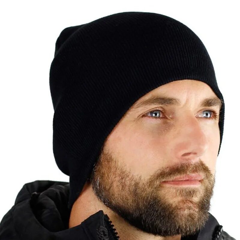 Купить модную шапку мужскую New Beanies Men Hat Winter Hats For Men Women Knit Hat Caps Skull Brand Bonnet C