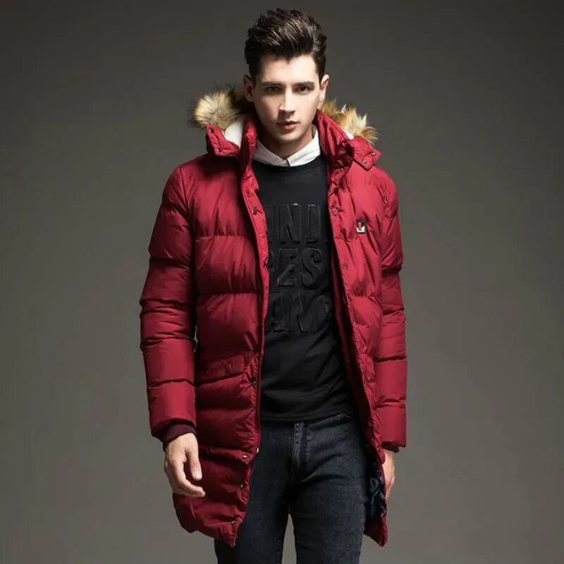 Купить модную зимнюю куртку 2019 New Winter down Jacket Men Coat Mens Coats Manteau Homme Man Parka Abrigos 