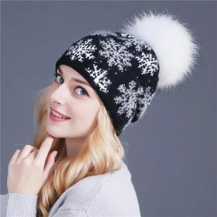 Купить модную зимнюю шапку Faux Fur Winter Beanie Winter hats, Winter hats for women, Knitted hats