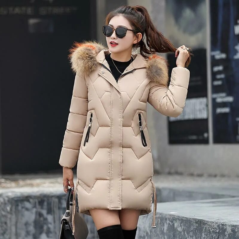 Купить модный зимний пуховик Cotton-padded Jacket for Women Winter Korean Version of Plus-size Women's Coat w