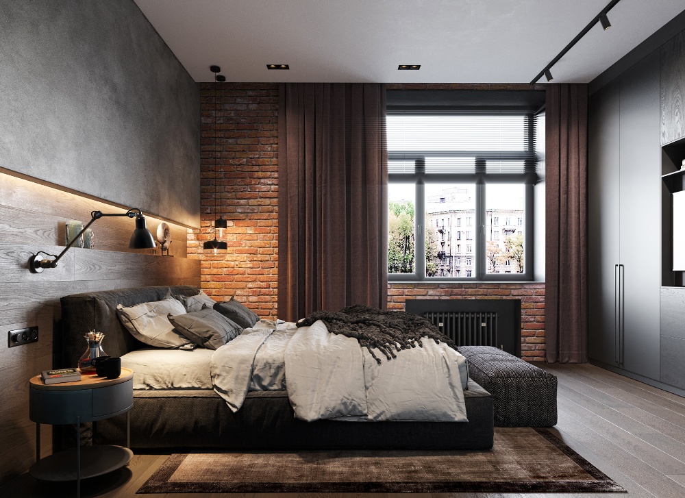 Купить молодежную спальню стиле лофт гомель loft bedroom# 3 on Behance Loft style bedroom, Loft interior design, Industrial 