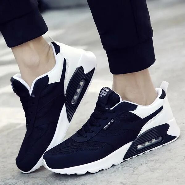 Купить мужские кроссовки мода Fashion Men's Sneakers Casual Air Cushion Shoes Teens Boys Running Shoes Breatha