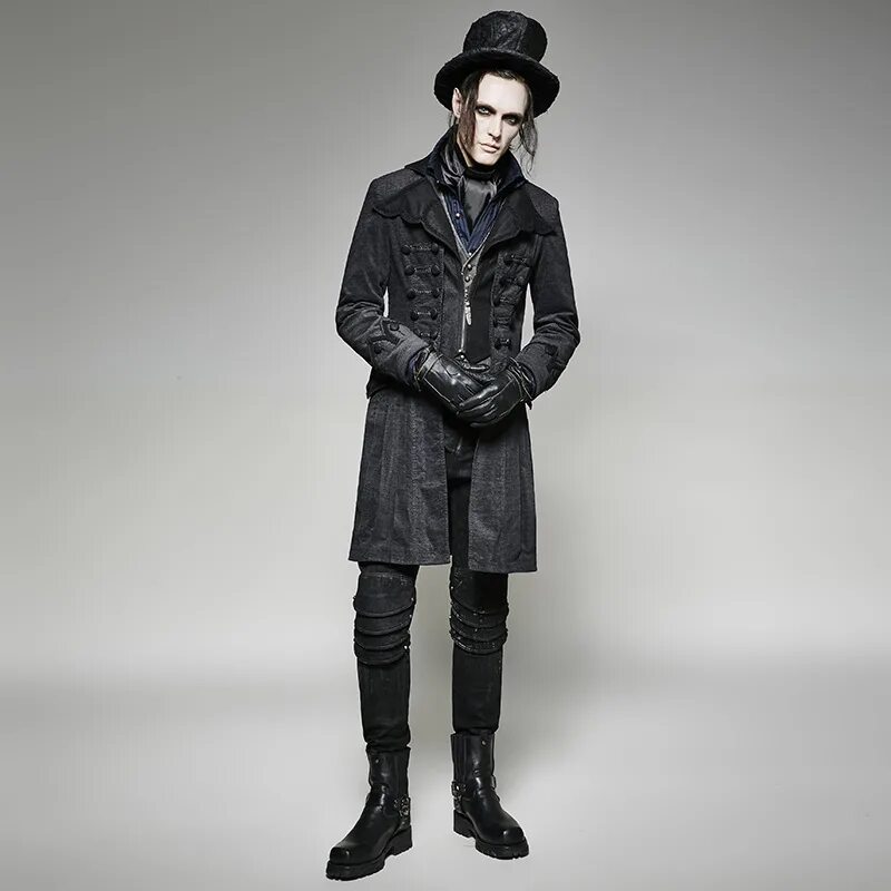 Купить мужское пальто в готическом стиле Y-705 Punk Rave Brand Gothic Corduroy Twill Flower Pattern Long Coat - China Pun