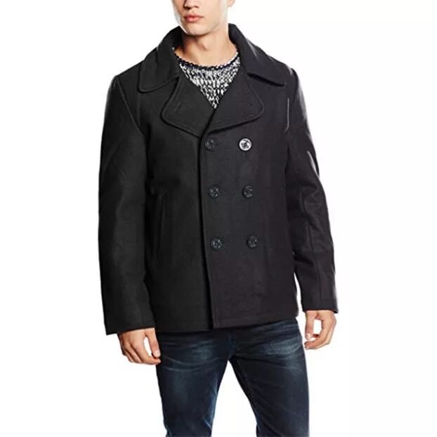Купить мужское полупальто в стиле бушлата Морской бушлат US NAVY Pea Coat Mil-Tec купить в Москве по цене 8900.00 руб - ка