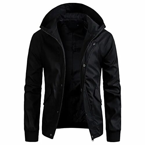 Купить мужскую куртку фото Купить мужские куртки AOWOFS AOWOFS Herren Frühlingsjacke mit Kapuze Winddicht C