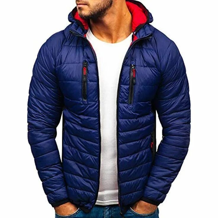 Купить мужскую модную спортивную демисезонную куртку #BOLF #Daunenjacke #Herren #Jacke #Kapuze #mit