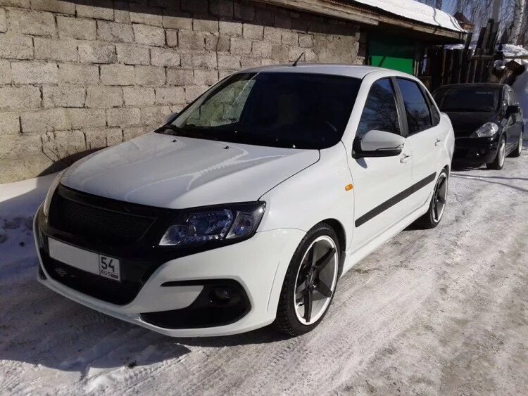 Купить на гранту тюнинг Накладки на пороги "Granta Sport" ВАЗ 2190, 2191 "LADA Granta" купить недорого с