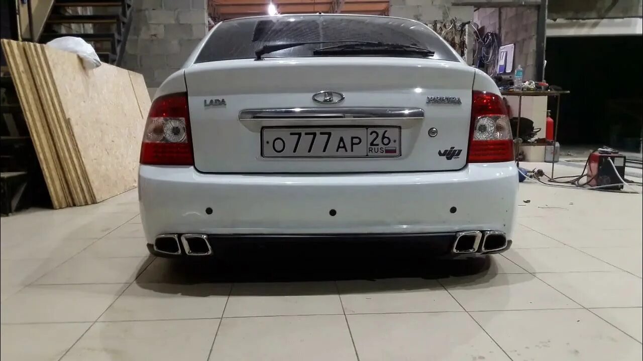 Купить на приору 1 седан тюнинг Выхлопная система AMG Лада Приора - YouTube