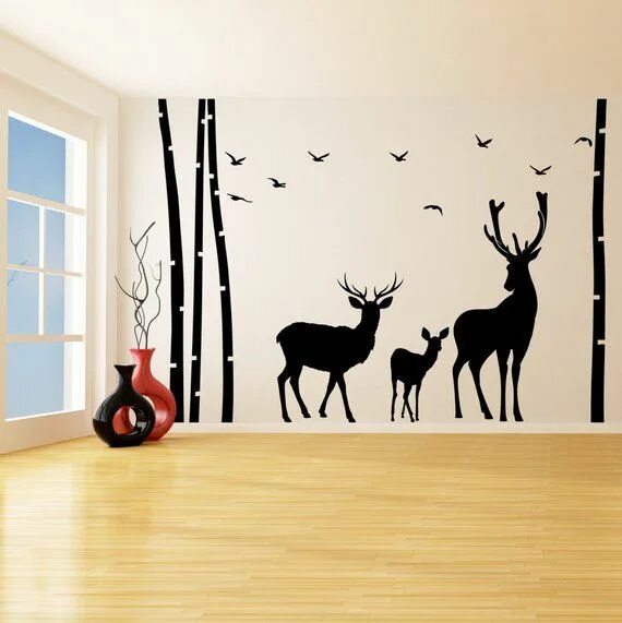 Купить на стену декор охота Deer Wildlife Wall Vinyl Sticker Baby Kit Antler Hunting - Etsy Wall decals, Kid