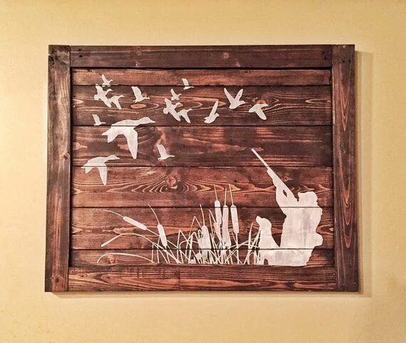 Купить на стену декор охота Duck hunting wood sign/ hunters home decor Etsy Art Juice Wood home decor, Wood 