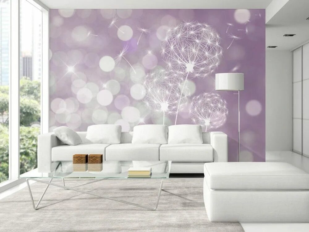 Купить на валберис интерьер для стен Fototapeet 64617 Purple võilillid- Tapetenshop.lv