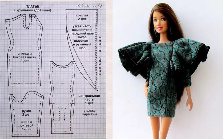 Купить набор выкроек одежды для куклы барби Pin de Leide Moreira em bonecas Roupas para barbie, Roupas para bonecas e Ideias
