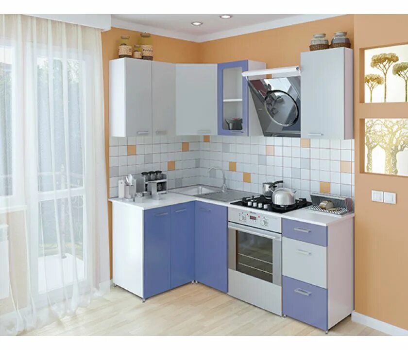 Купить недорогую кухню в минске фото Кухня "Minimal Blue"