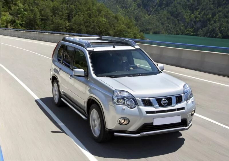 Купить ниссан х трейл фото Защита порогов RIVAL для Nissan X-Trail T31 рестайлинг (2011-2015) d57 R.4113.00