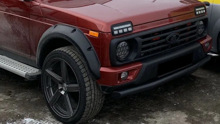 Купить ниву тюнинг запчасти Бампер передний под ПТФ для LADA 4x4 Urban купить недорого с доставкой в