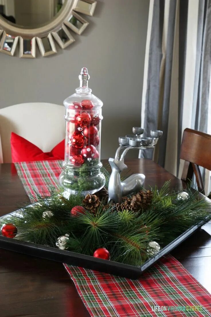 Купить новогодний декор на стол Christmas Tour of Homes and Link Party Life On Virginia Street Christmas tree in