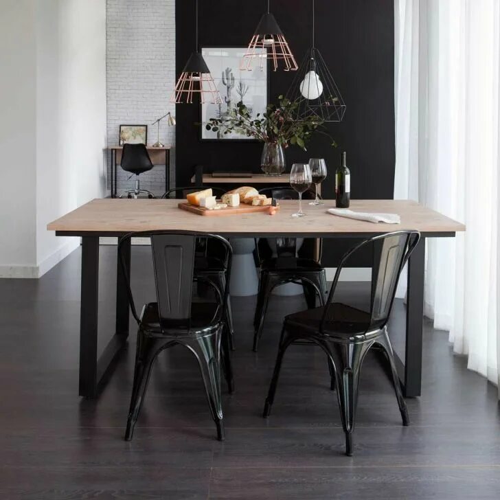 Купить обеденный стол в стиле лофт Mesa de Jantar Abrevitta Canion Rustico Mesa de jantar retangular, Movel sala de