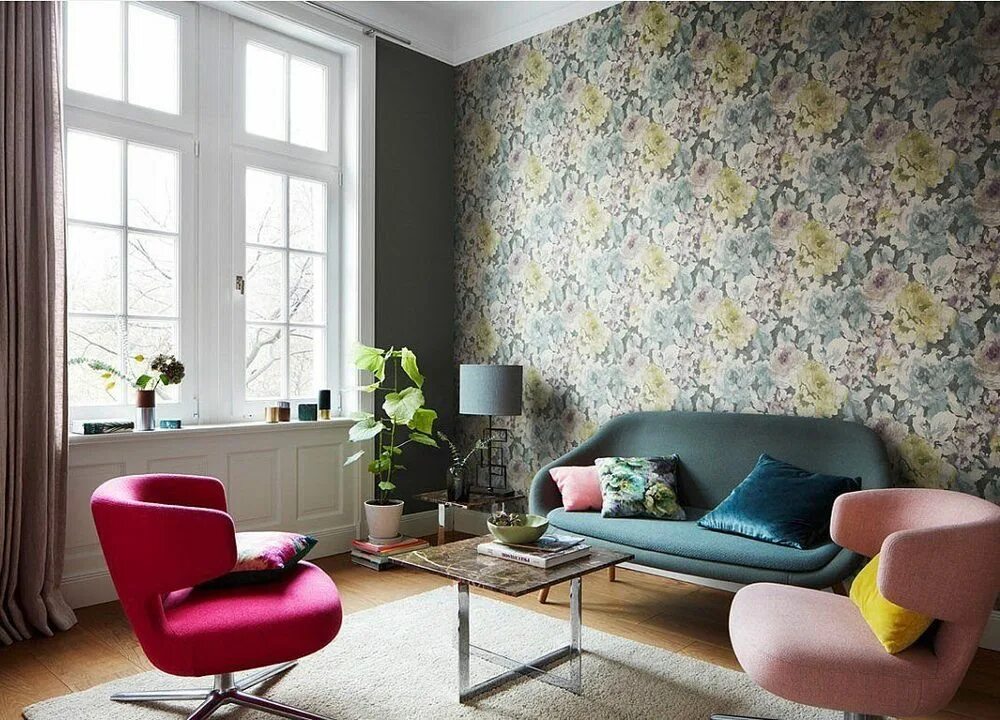 Купить обои в интерьере гостиной Обои Rasch Florentine 2 455656 купить в Москве - Интерьерус