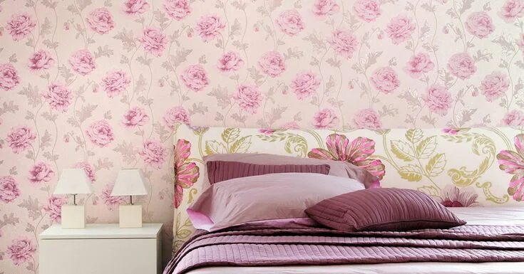 Купить обои в спальню цена фото Versailles - Flower wallpaper EDEM 086-24 Architonic Wall coverings, Wall design