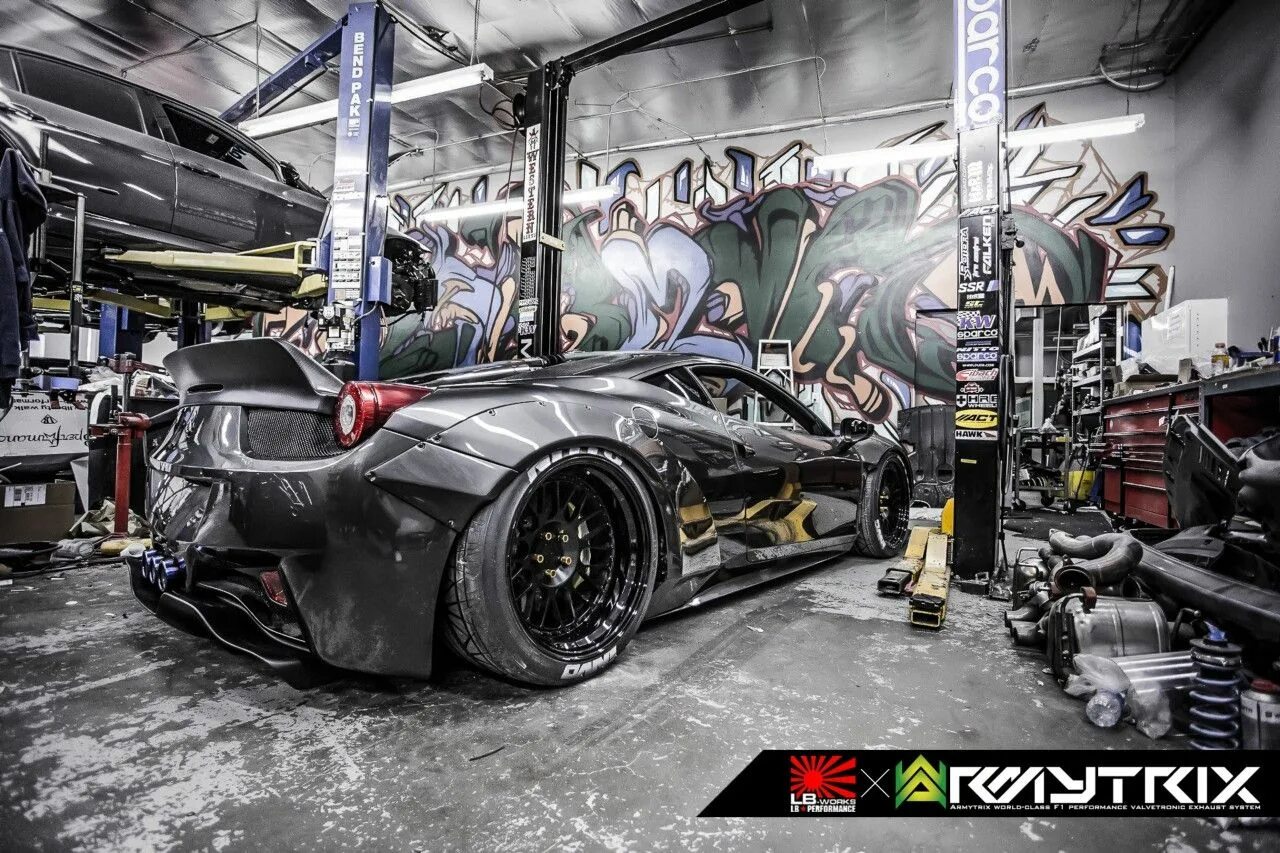 Купить оборудование для тюнинга автомобилей Baddest Ferrari 458 Italia on the planet with Armytrix Titanium F1 ver. Valvetro