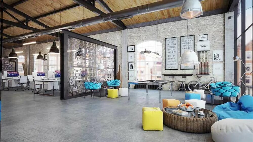 Купить офис в стиле лофт #loft #loftdesign Urban industrial decor, Industrial office design, Modern offic