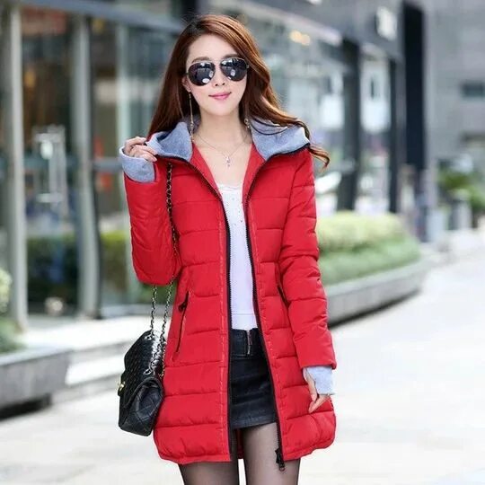 Купить осеннюю куртку женскую в москве модную Wadded Jackets 2018 Female New Women's Winter Down Jacket Cotton Slim Women Down