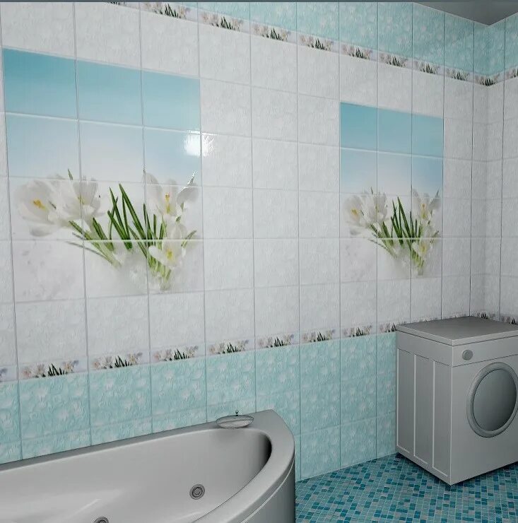 Купить панели для ванны цена фото Панель ПВХ 9мм 2,7х0,25м Крокус Лазурь узор купить в Екатеринбурге в интернет-ма