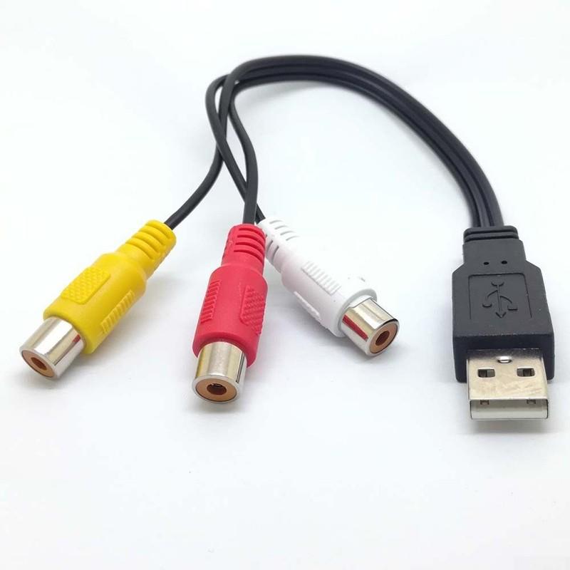 Купить переходники для подключения к телевизору Для HDTV/HD/TV HDMI USB-папа на 3 RCA RGB AV-адаптер/конвертер/компонентный кабе