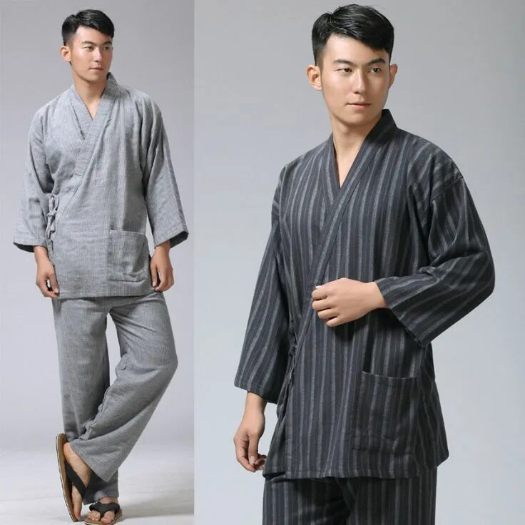 Купить пижаму мужскую шелковую в японском стиле men's kimono pajamasCheap Sell - OFF62