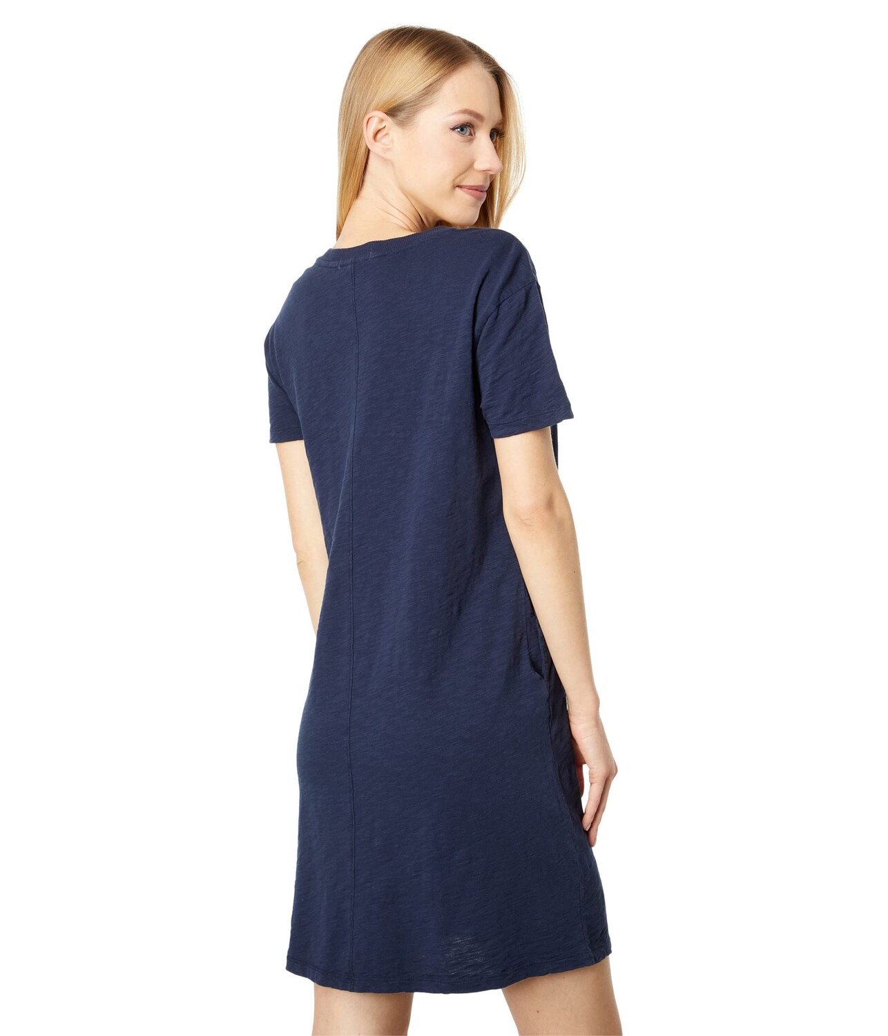 Купить платье фото цены Платье Mod-o-doc, Slub Jersey Short Sleeve Lace-Up Detail T-Shirt Dress - заказа