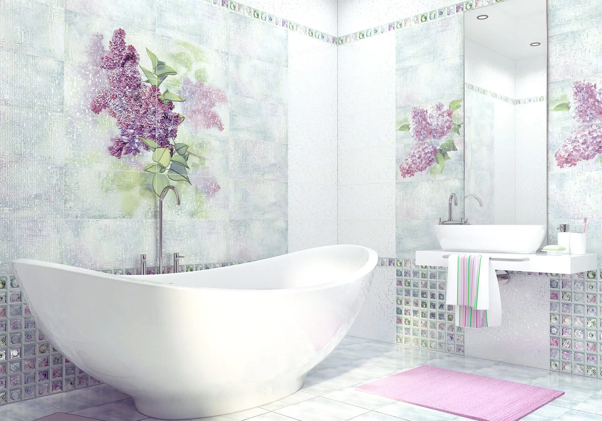 Купить плитку для ванной фото цена Плитка Sirio 249*500 фабрики Alma Ceramica каталог с фото и ценами в Москве