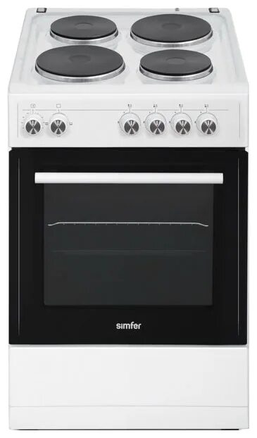 Купить плиту электрическую с подключением Плита электрическая Simfer F55EW03002 Варочн. панель - электрическая, эмаль, 4 к