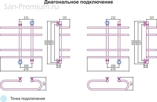 Купить полотенцесушитель водяной с нижним подключением Полотенцесушитель 600x700 водяной Сунержа Фурор+ 00-4107-6070 - купить с доставк