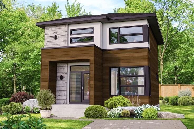Купить проект дома фото Plan 80898PM: Compact Two-Story Northwest House Plan Contemporary house plans, N