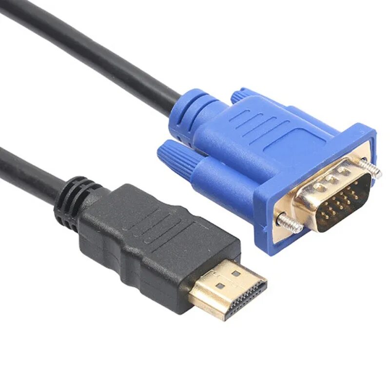 Купить провод для подключения монитора Кабель-адаптер HDMI папа-VGA папа для ПК DVD 1080p HDTV 6 футов AliExpress