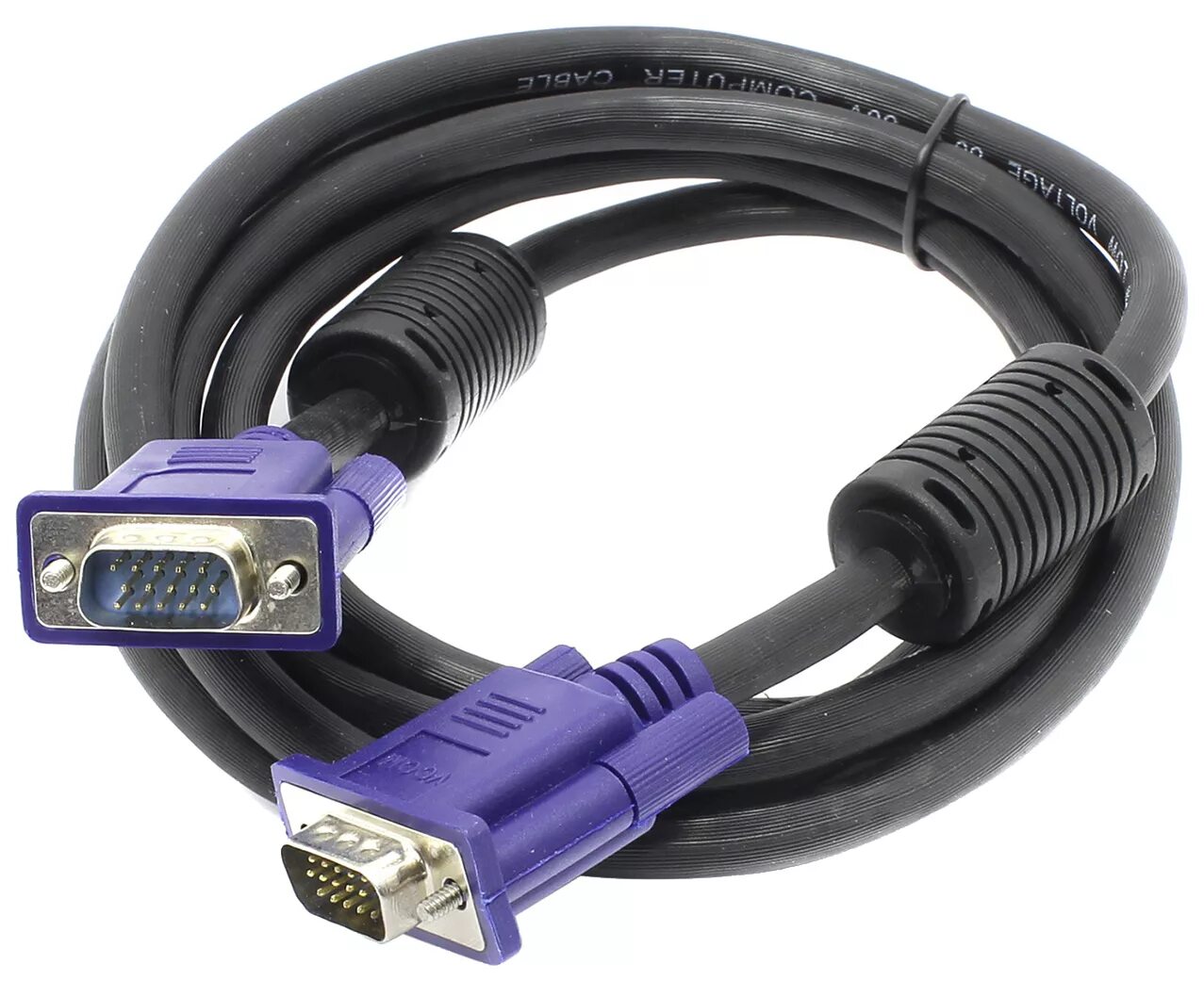 Купить провод для подключения монитора Кабель VCOM VGA-VGA, M-M 1,8м Black (VVG6448) - отзывы покупателей на маркетплей