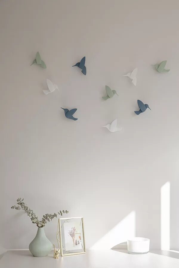 Купить птиц на стену декор Декор для стен из 9 элементов разноцветный Hummingbird - купить за 990 руб в инт
