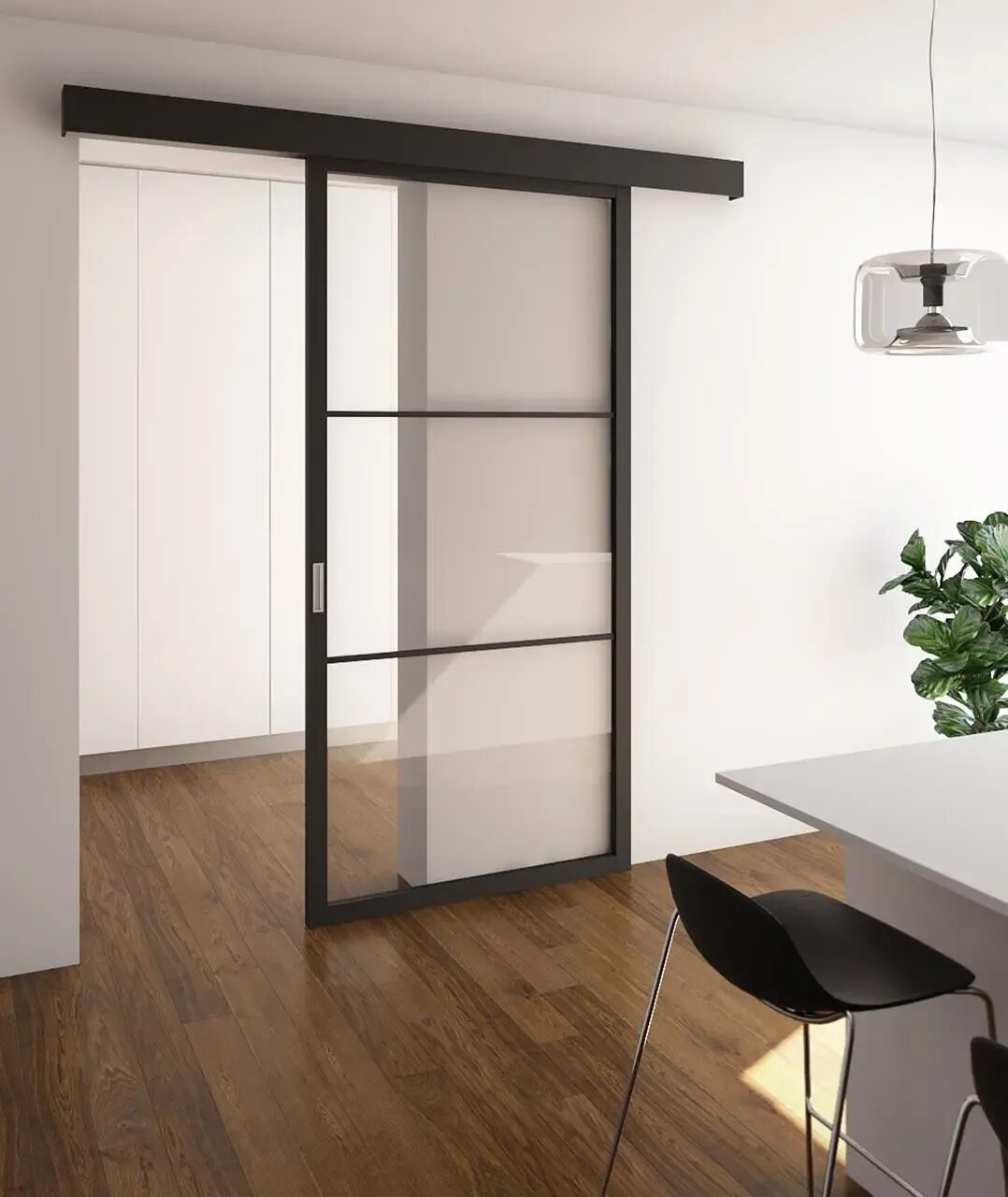 Купить раздвижные двери межкомнатные фото Раздвижная перегородка Flat, Foa купить в Москве