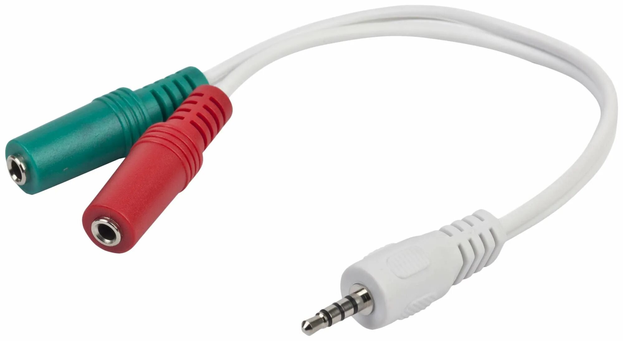 Купить разветвитель для подключения двух наушников Jack 3.5(М)-2xJack 3.5(F) 0.2 м CCA-417W белый купить в Липецке - Регард